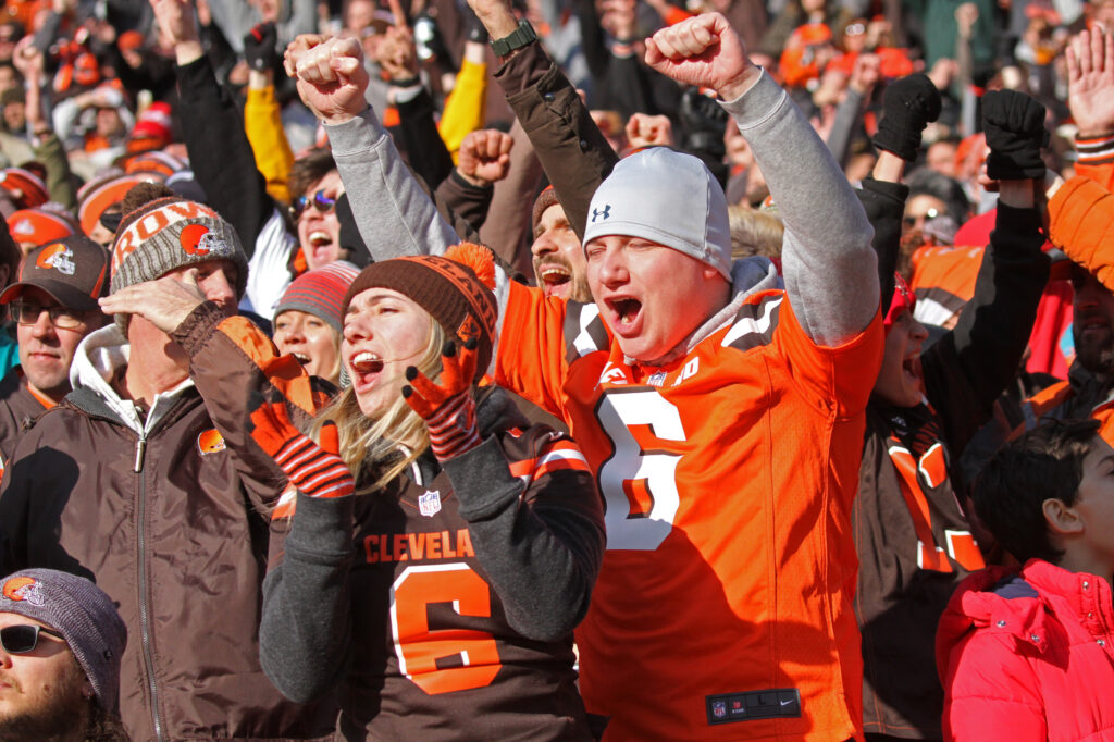 Browns vs. Dolphins fans in the stands